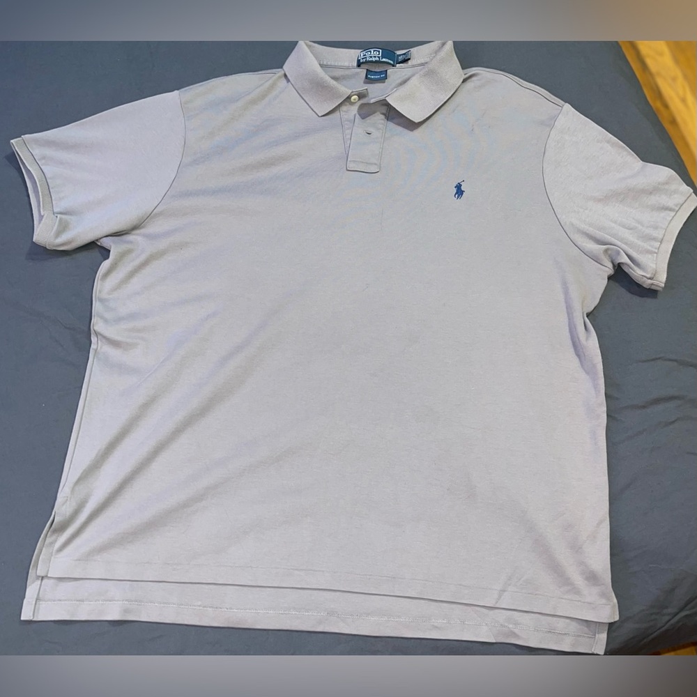 Polo by Ralph Lauren Men's Light Gray Polo Shirt